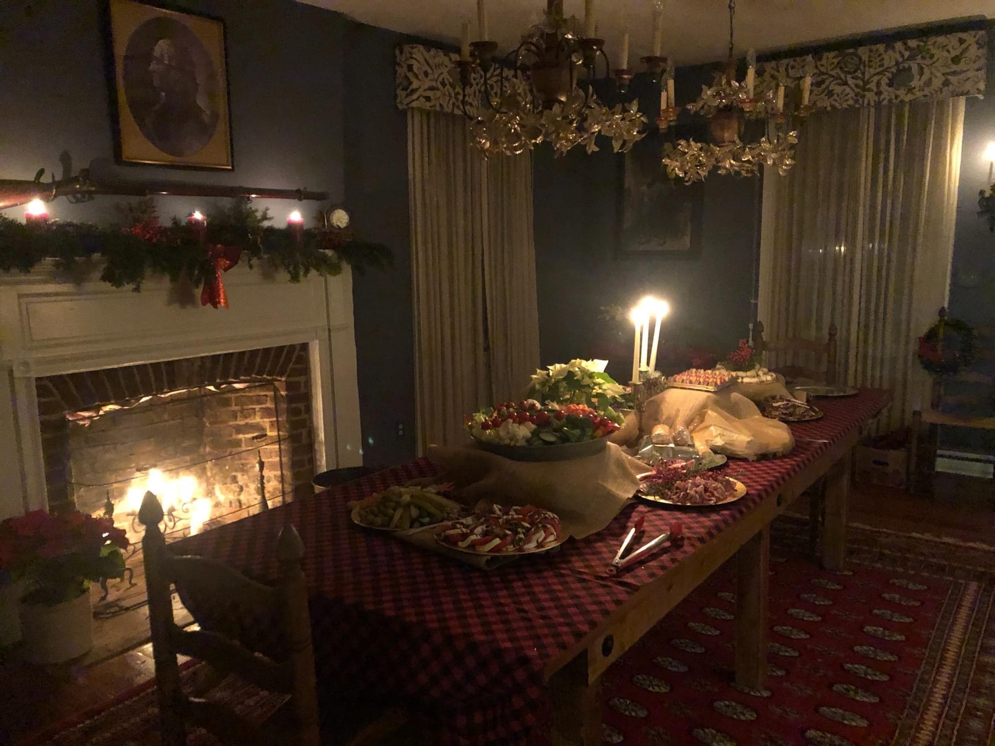 picture of a christmas gathering decorations